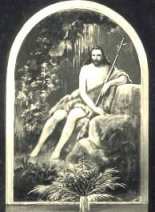 Obraz sv. Jana Ktitele, kter byl dajn namalovn podle podobizny K.H. Mchy.